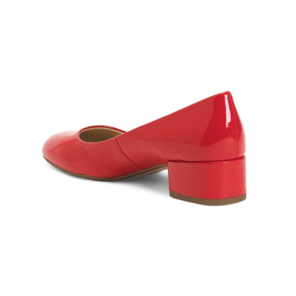 DUNE LONDON Red Leather Almond Toe Pumps - Picture 2 of 2